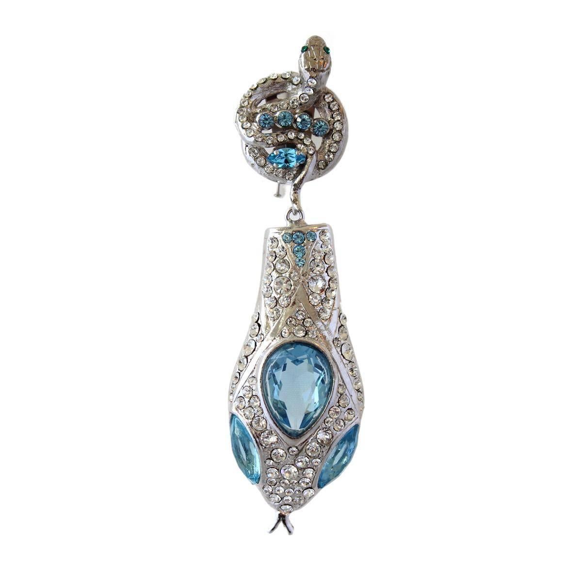 Stunning and marvelous Carlo Zini bijoux earrings
One of the world's best bijoux designers
Amazing animalier earrings
Class A swarovski crystals
Aqua like crystals
Non allergenci rhodium
100% Artisanal work
Made in Milan
Worldwide express shipping