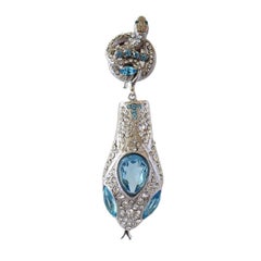 Carlo Zini Aqua Snake Earrings