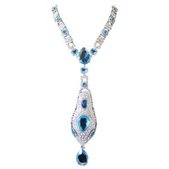 Carlo Zini Aqua Snake Necklace