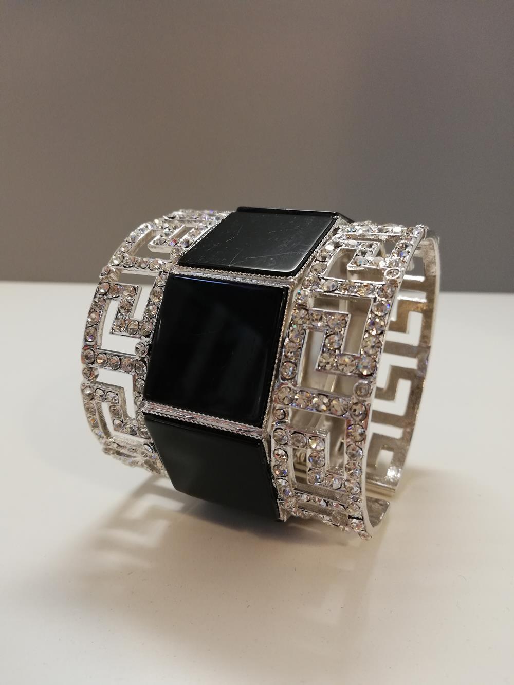 Carlo Zini Armband aus schwarzem und Kristall im Zustand „Neu“ im Angebot in Gazzaniga (BG), IT