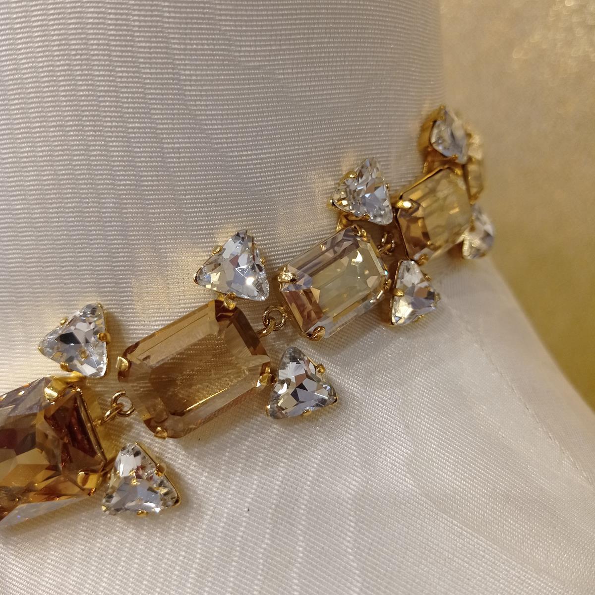 Donna Carlo Zini Champagne Collier in vendita