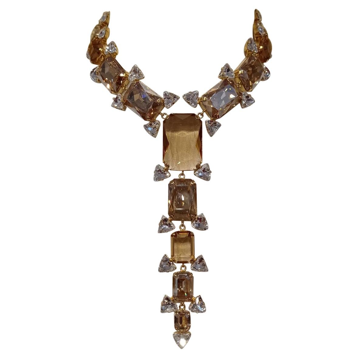 Carlo Zini Champagne Collier in vendita