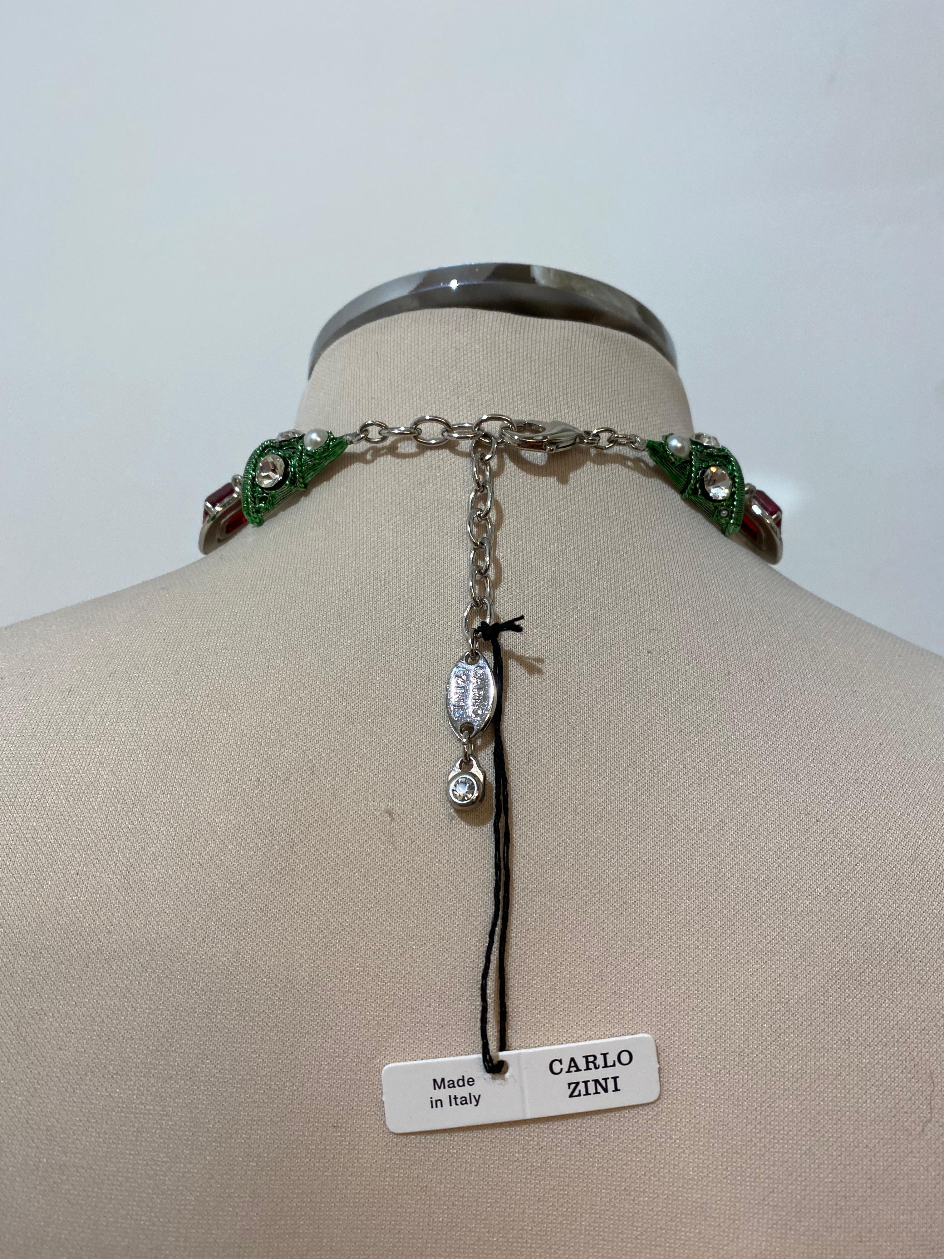 Carlo Zini Christmas Necklace In New Condition For Sale In Gazzaniga (BG), IT