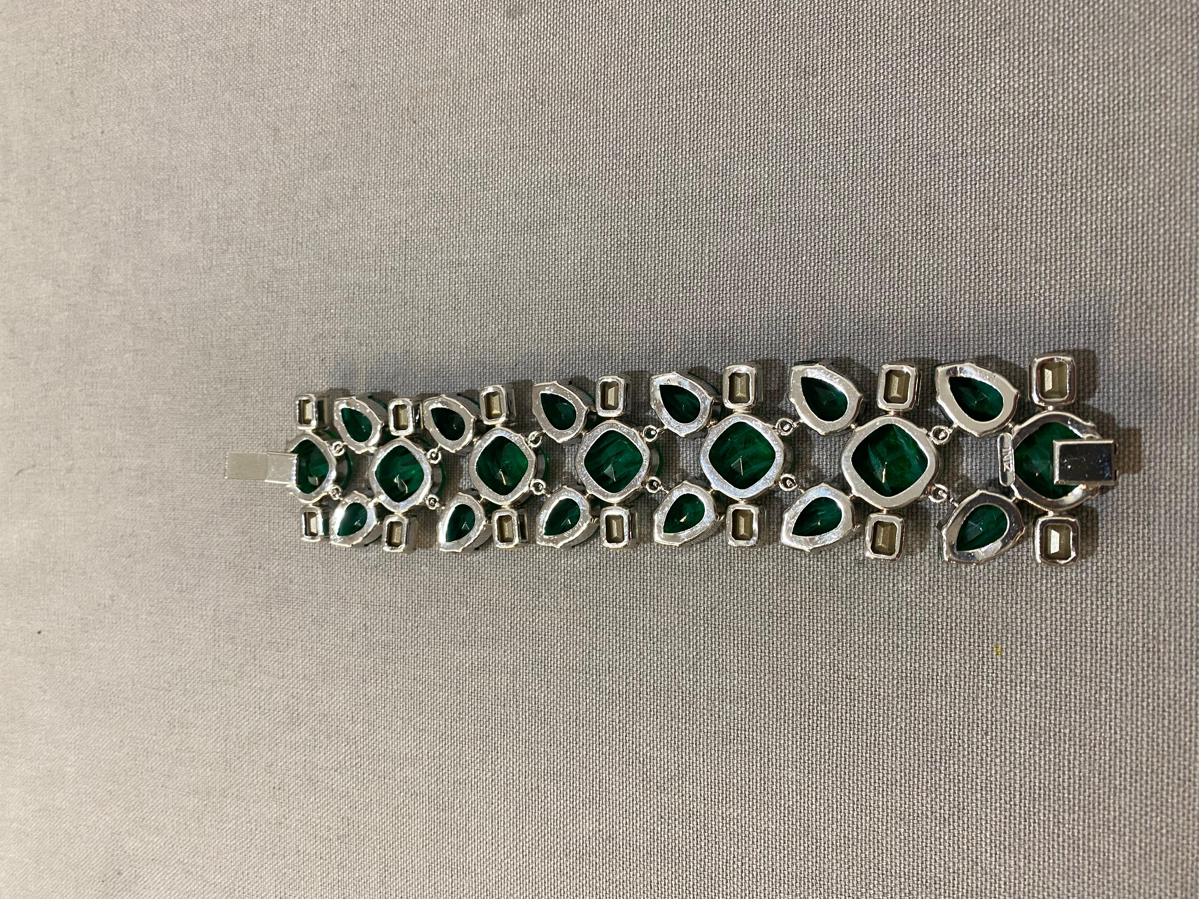 Carlo Zini Emerald Bracelet In New Condition For Sale In Gazzaniga (BG), IT