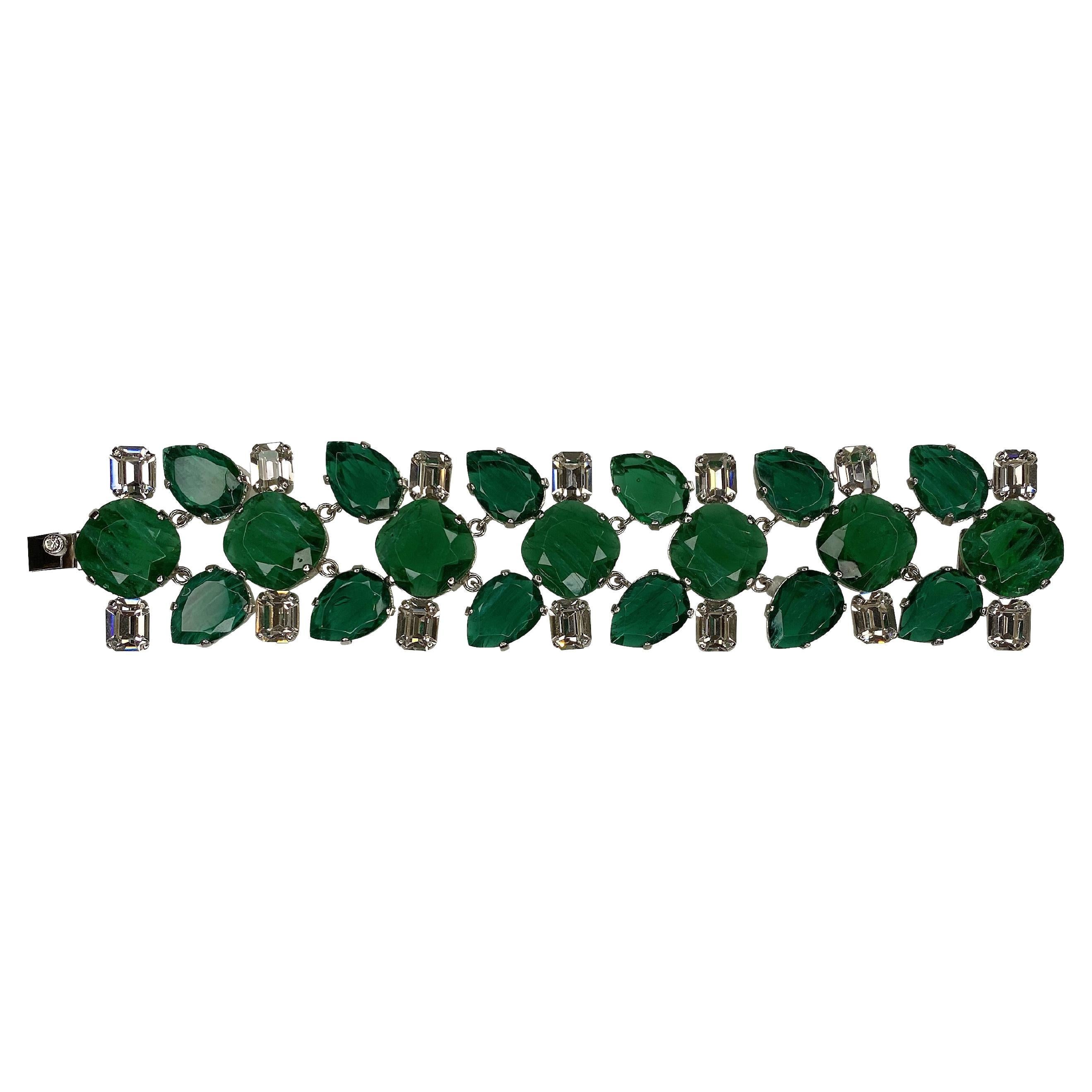 Carlo Zini Emerald Bracelet For Sale