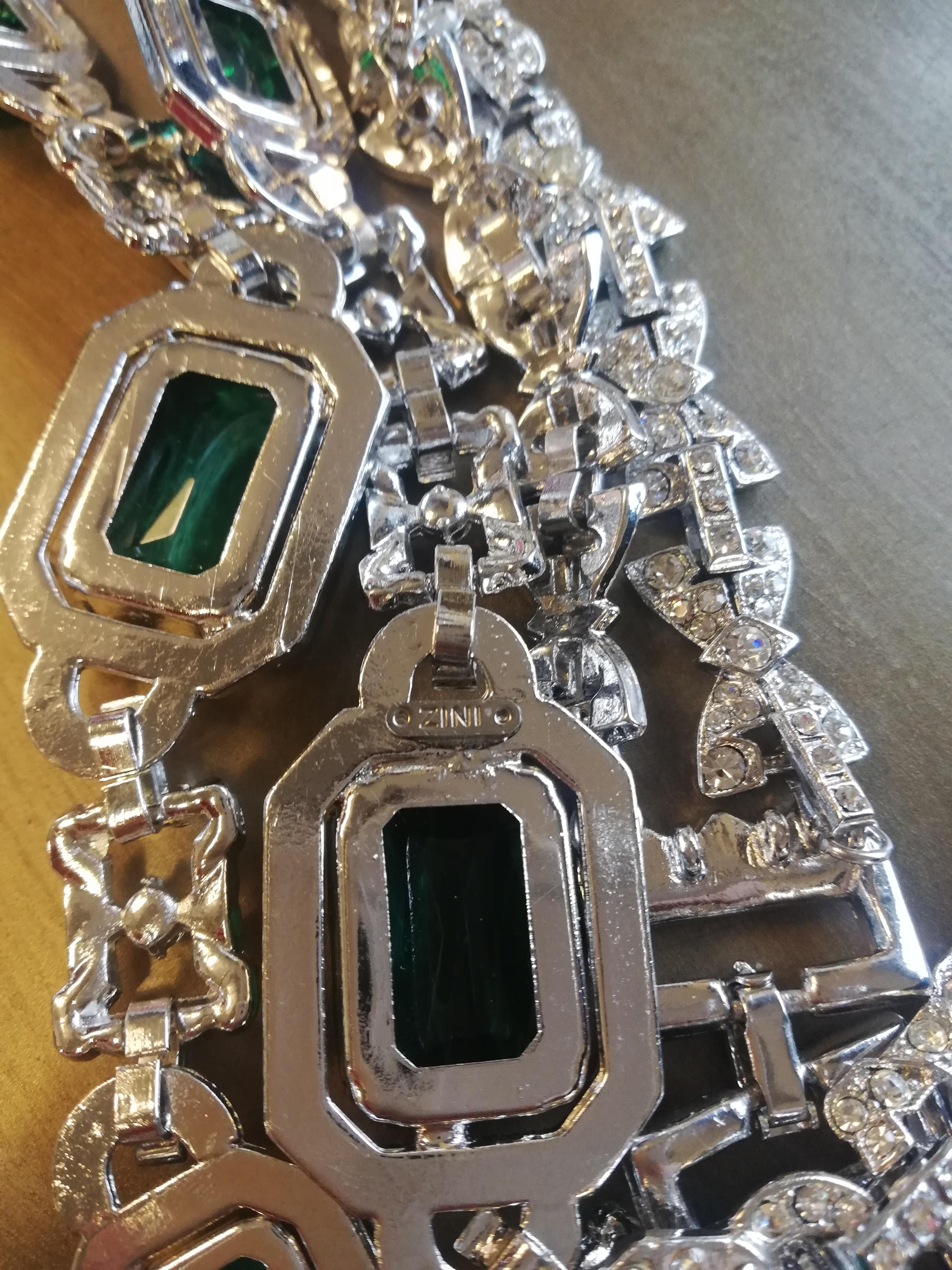 Carlo Zini Emerald Collier In New Condition In Gazzaniga (BG), IT
