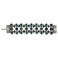 Carlo Zini Emerald & Sapphire Bracelet