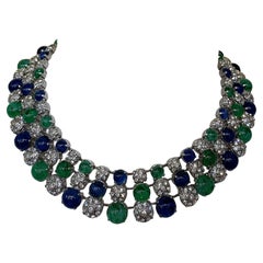 Carlo Zini Emerald & Sapphire Collier