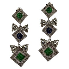 Carlo Zini Emerald & Sapphire Pendants