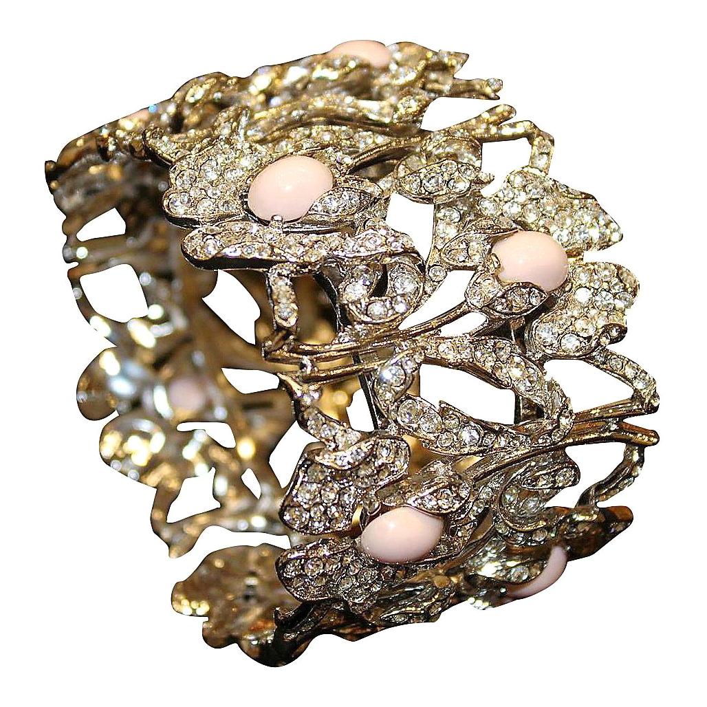 Carlo Zini Faux Peau d' Ange Corals Bracelet For Sale