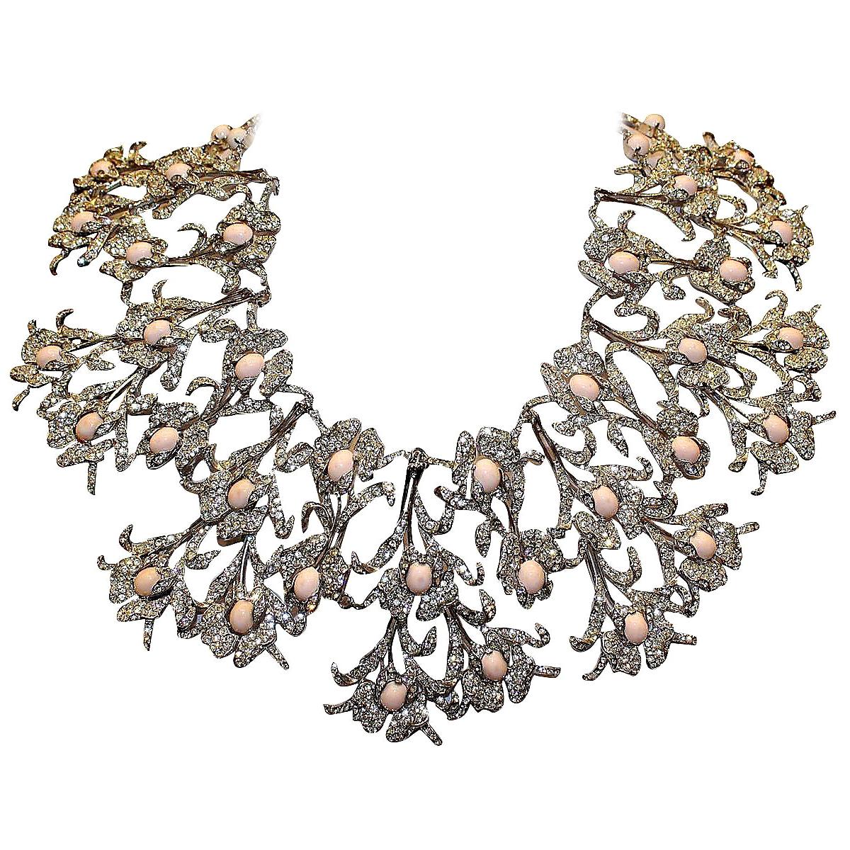 Carlo Zini Faux Peau d'Ange Corals Collier