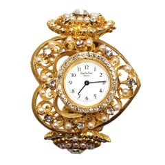 Vintage Carlo Zini Golden Heart Jewel Watch
