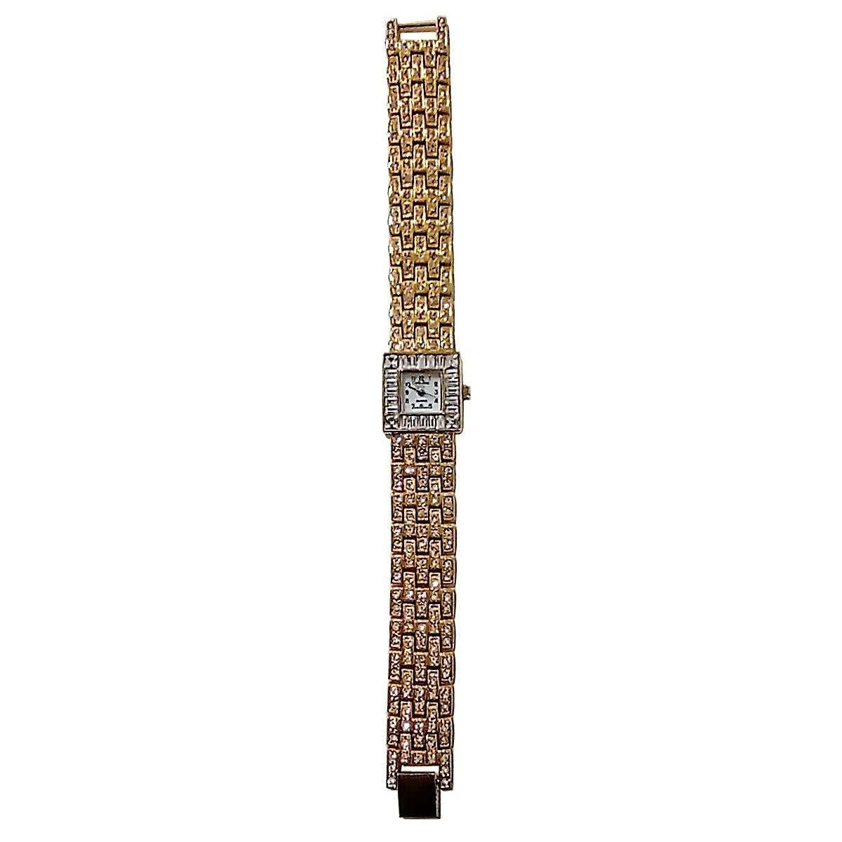 Amazing Carlo Zini Milano jewel watch 
One of the greatest bijoux creators of all times
Vintage from late 80's / early 90's
Perfectly working
Japanese quartz movement
Golden metal strap, 18kt 3 micron gold dipped
Swarovski crystals
Non