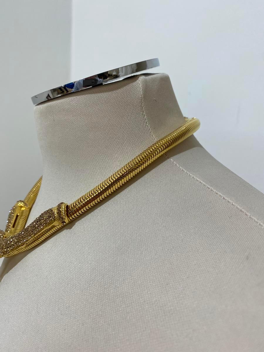 Carlo Zini Golden Snake Collier In New Condition For Sale In Gazzaniga (BG), IT