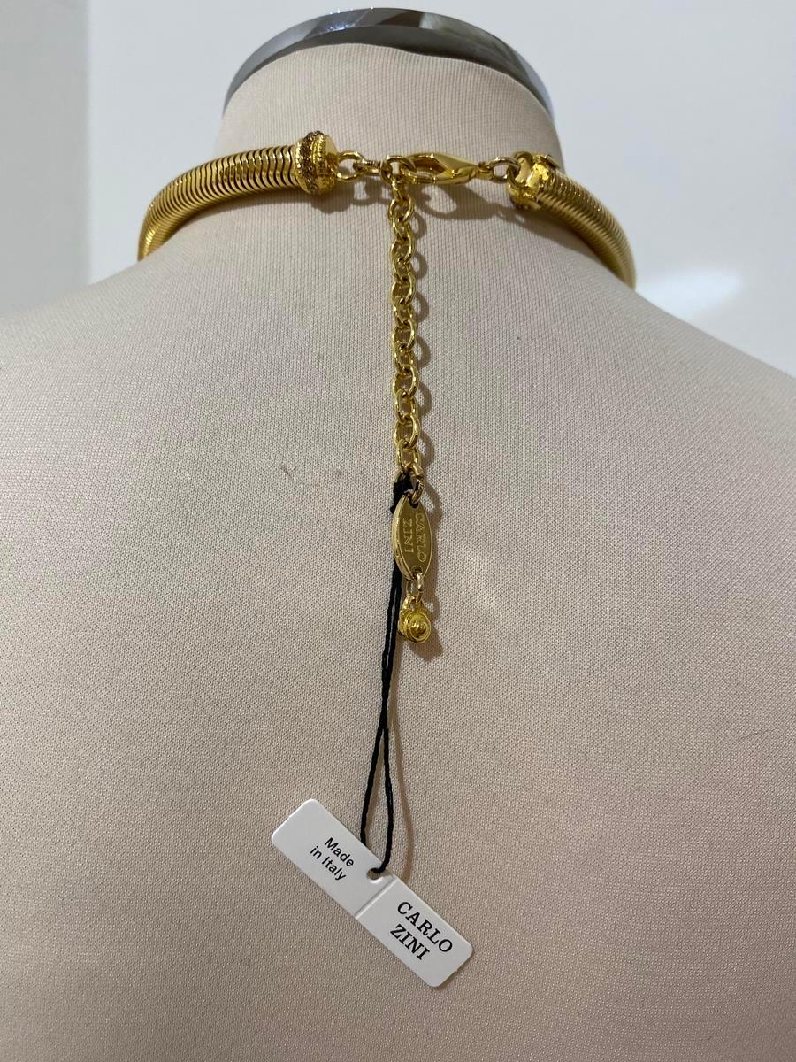 Women's Carlo Zini Golden Snake Collier For Sale