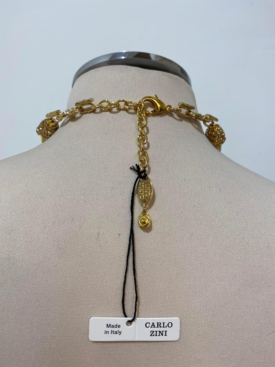 Women's Carlo Zini Golden Snake Necklace For Sale