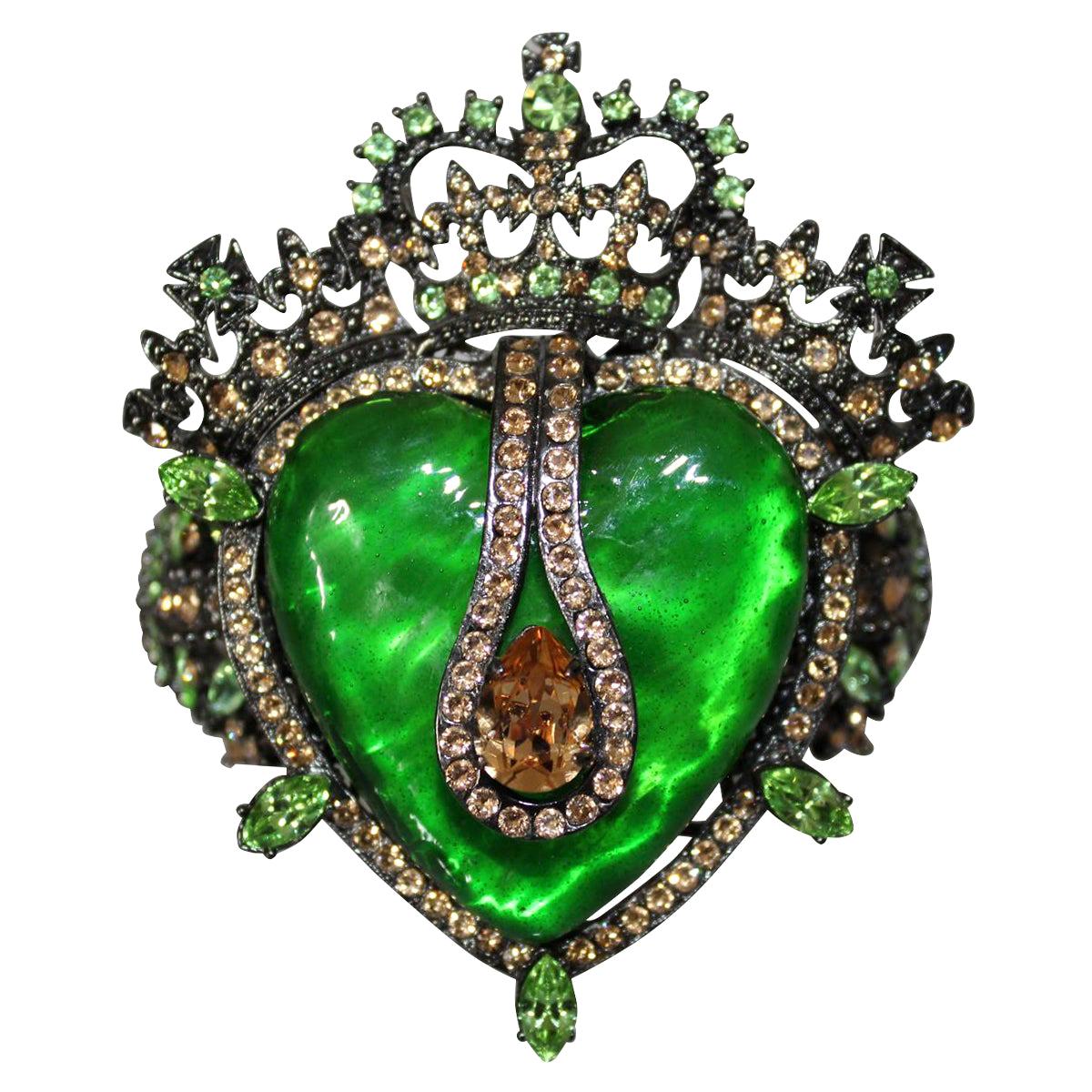 Carlo Zini Green Heart Bracelet