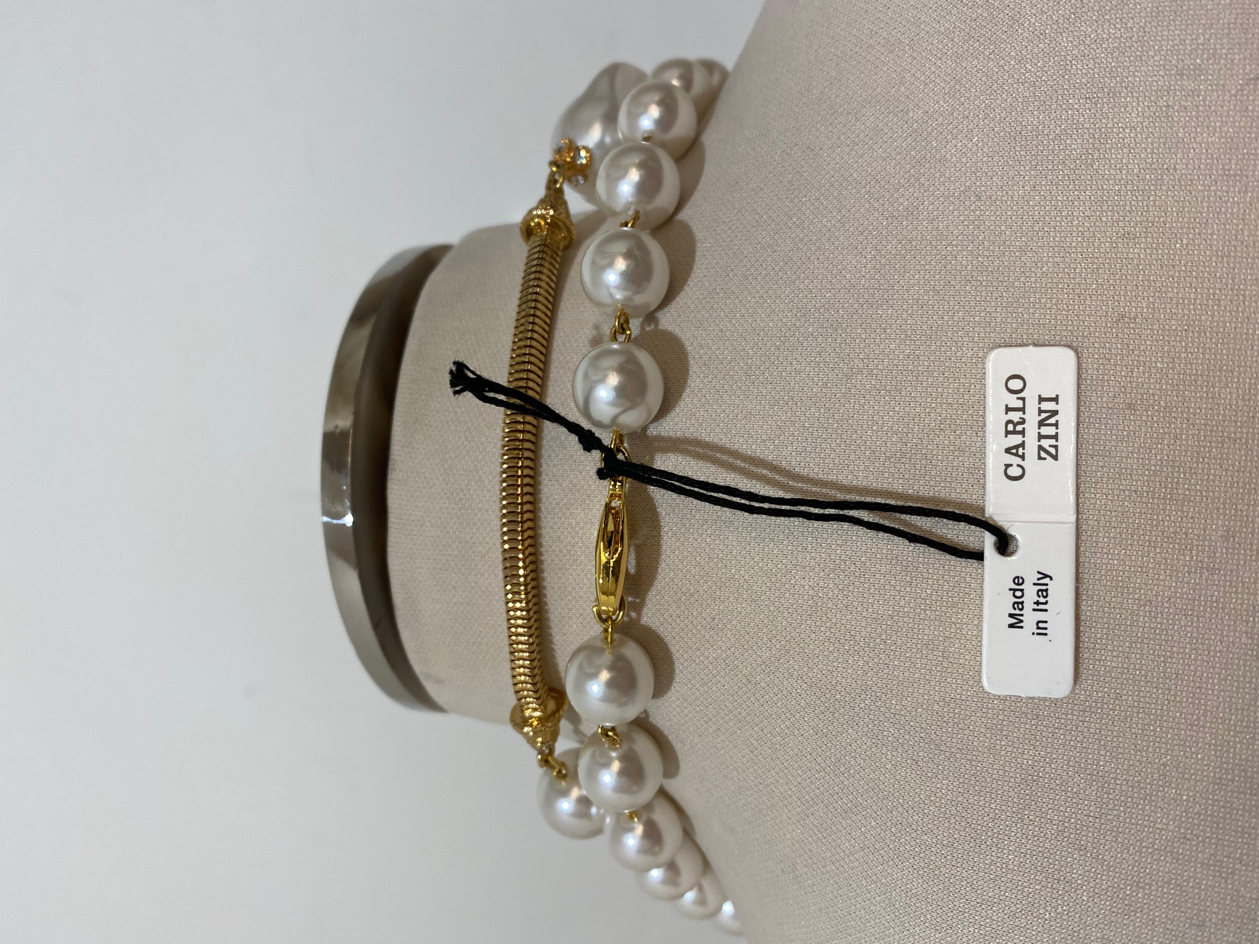 Carlo Zini Long Pearls Necklace In New Condition For Sale In Gazzaniga (BG), IT