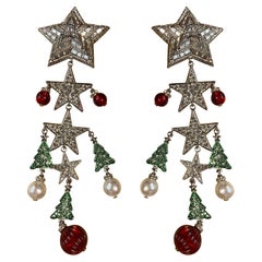 Carlo Zini Milano Christmas Chandelier Earrings