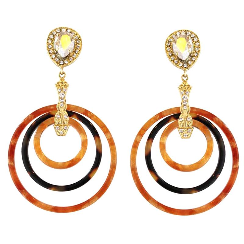Carlo Zini Milano Circles Earrings For Sale