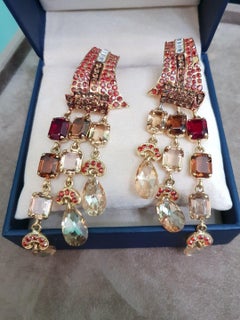 Carlo Zini Milano Earrings Vintage Costume Jewelry, Italy, 1990s