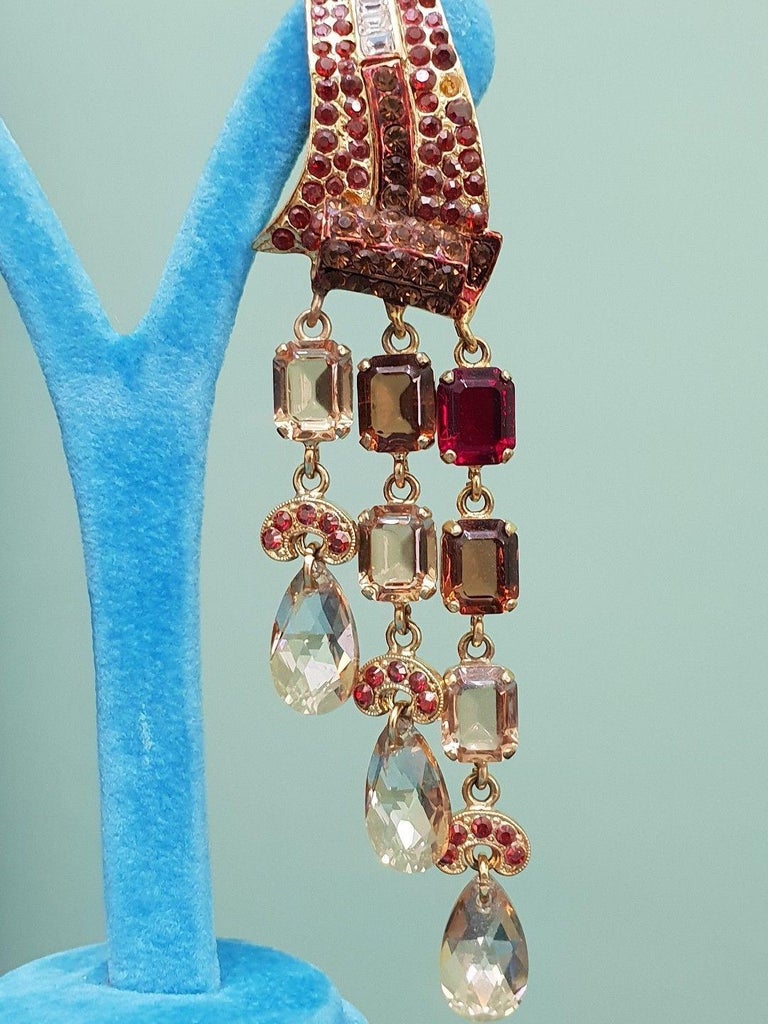 Carlo Zini Milano Earrings Vintage Costume Jewelry, Italy