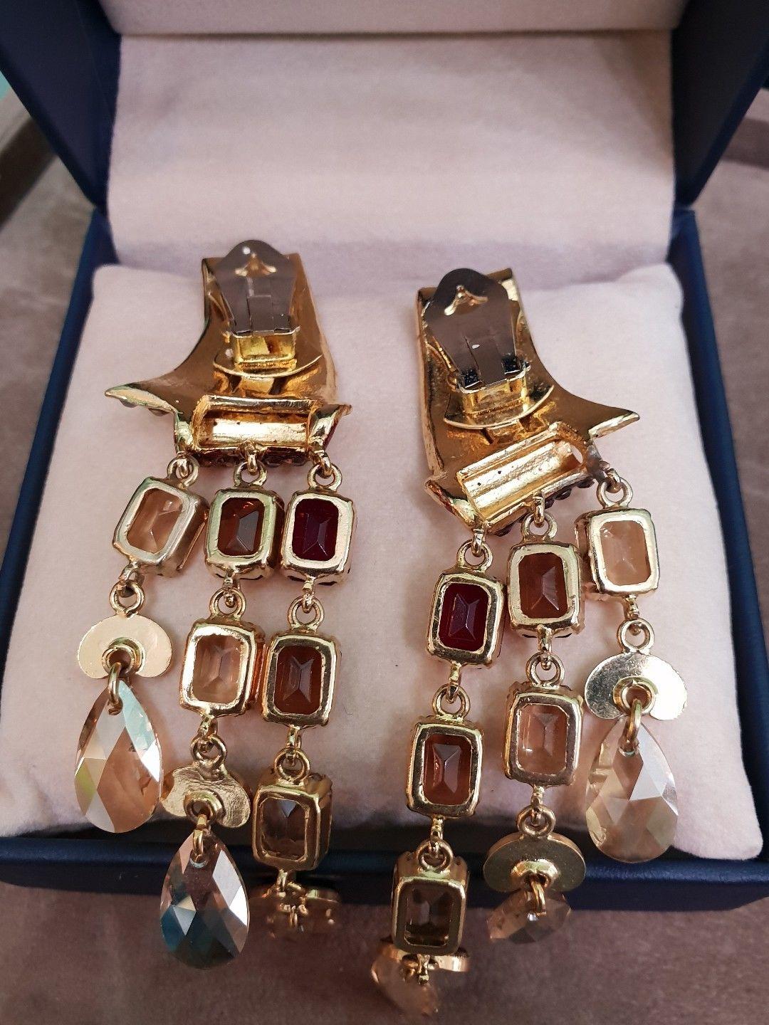 Carlo Zini Milano Earrings Vintage Costume Jewelry, Italy, 1990s For Sale 1