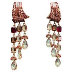 Carlo Zini Milano Earrings Vintage Costume Jewelry, Italy, 1990s