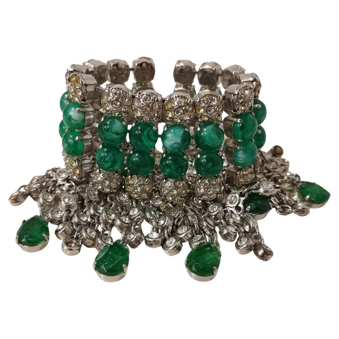 Pulsera Carlo Zini Milano Esmeraldas en venta