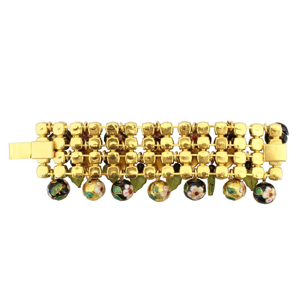 Carlo Zini Milano Floral Bracelet In New Condition For Sale In Gazzaniga (BG), IT