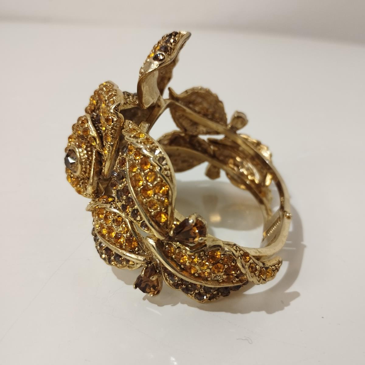 Carlo Zini Milano Golden Rose Bracelet In Excellent Condition For Sale In Gazzaniga (BG), IT