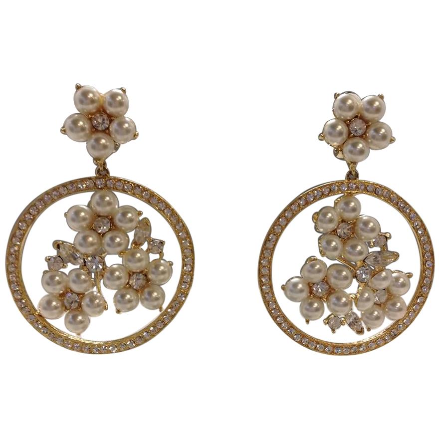 Carlo Zini Milano Pearl Earrings For Sale