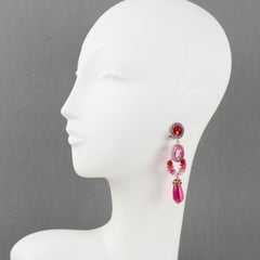 Carlo Zini Milano Pink Jeweled Earrings
