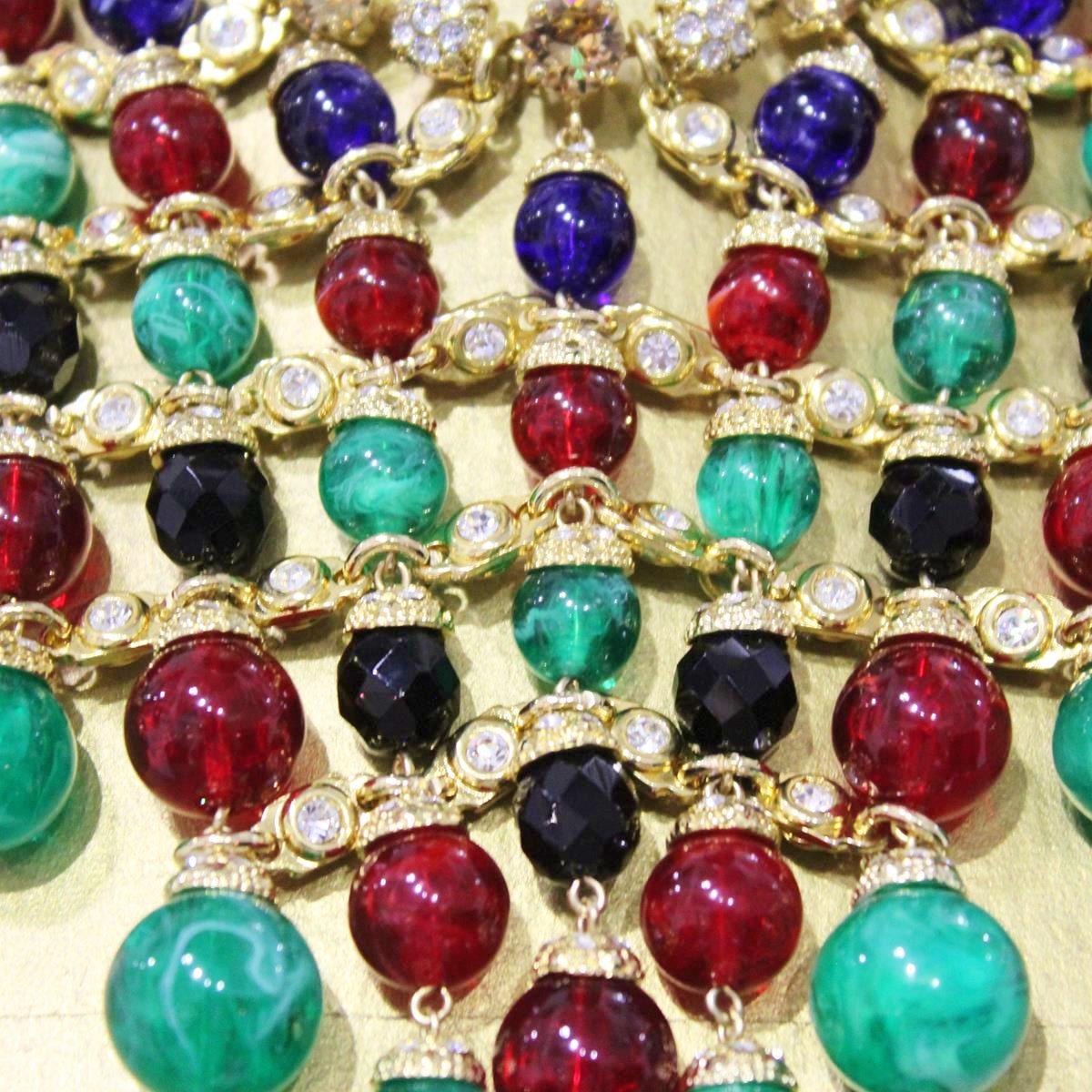 Carlo Zini Multicolored Boules Necklace In New Condition For Sale In Gazzaniga (BG), IT
