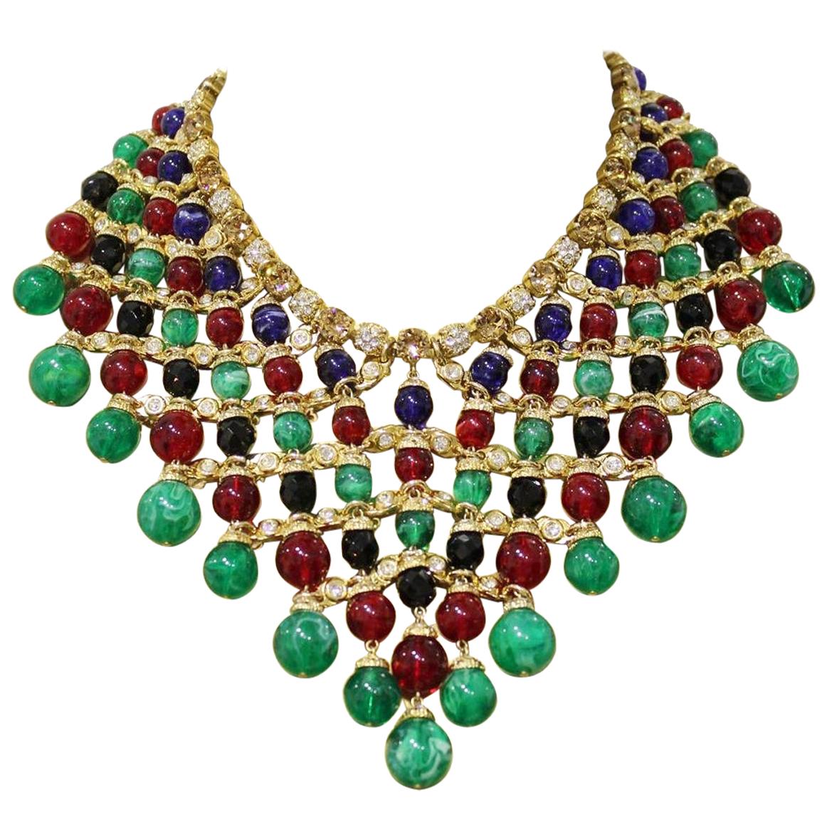 Carlo Zini Multicolored Boules Necklace