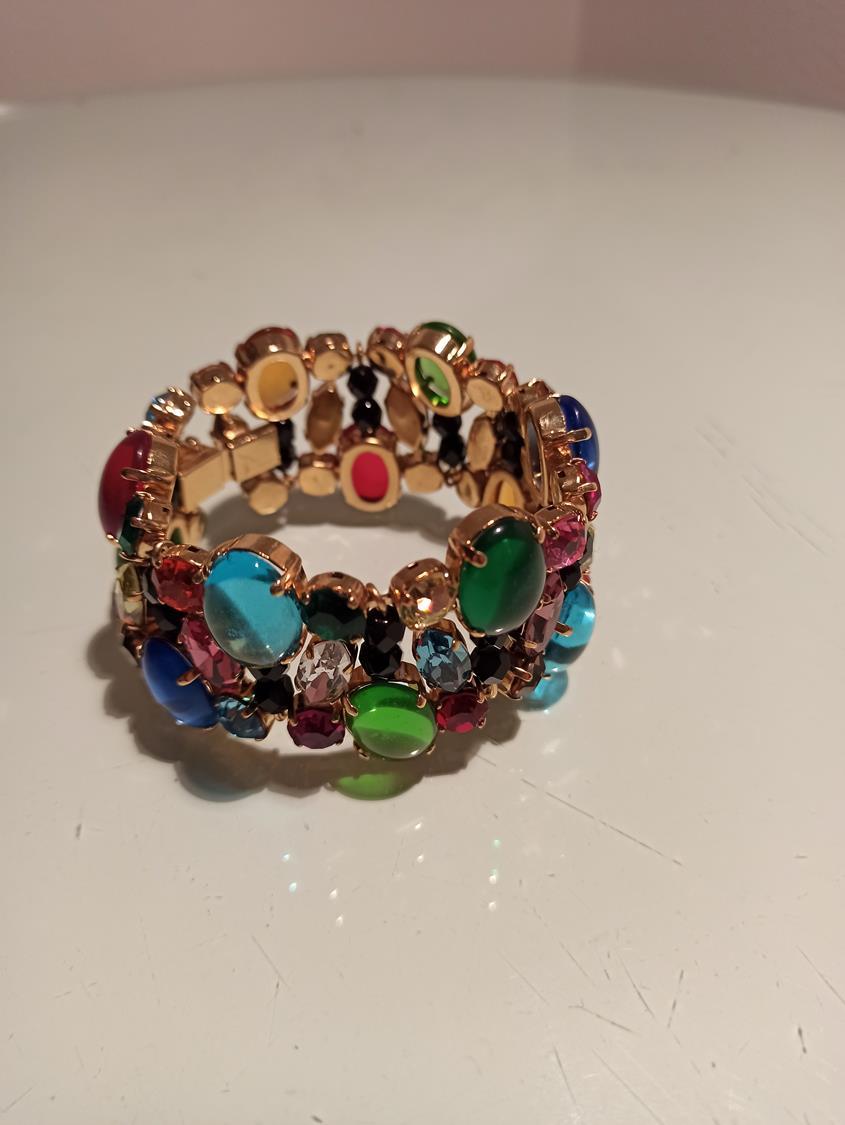 Carlo Zini Multicolored Crystals Bracelet In New Condition For Sale In Gazzaniga (BG), IT