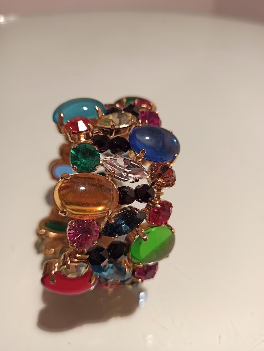Women's Carlo Zini Multicolored Crystals Bracelet For Sale