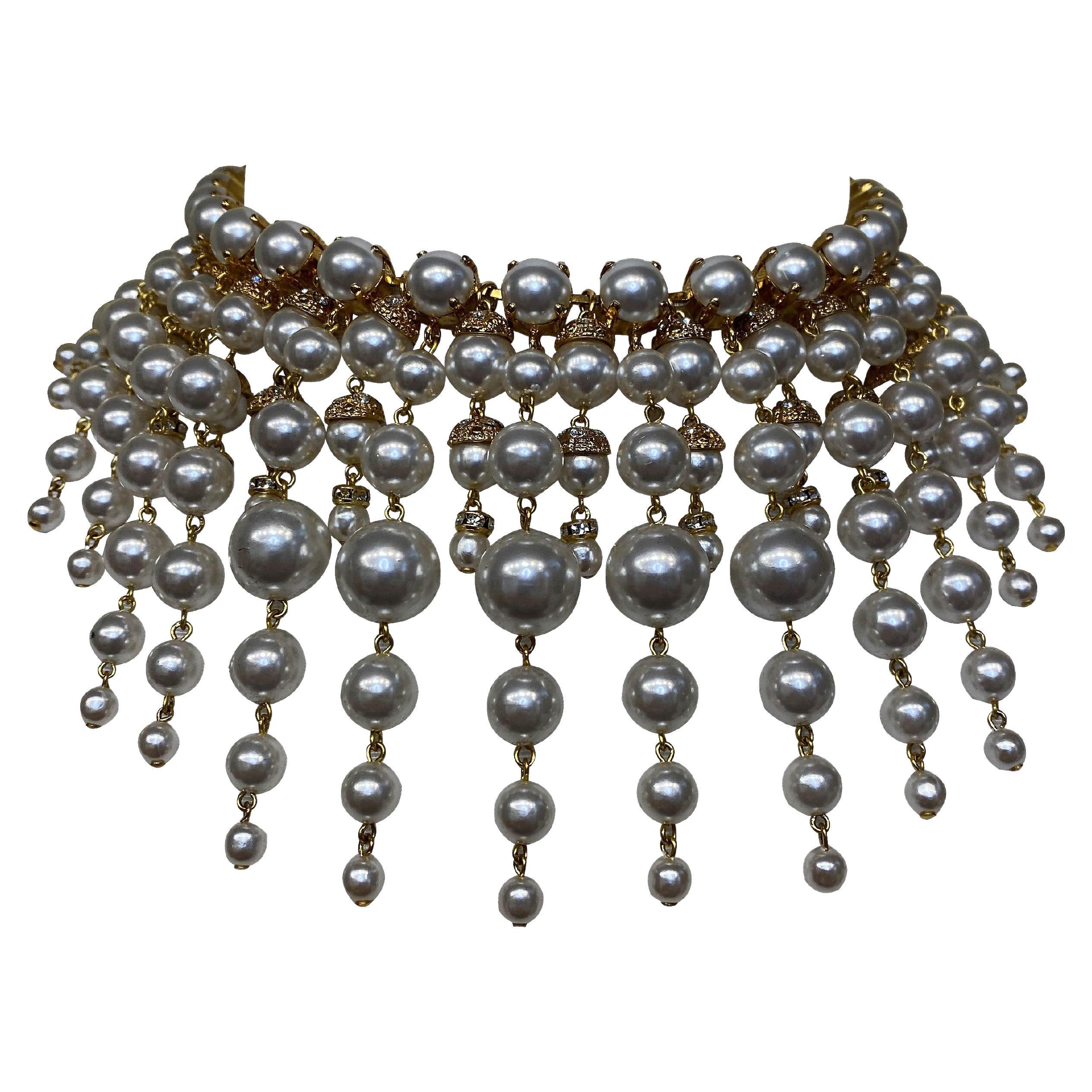 Carlo Zini Pearls Maxi Collier For Sale