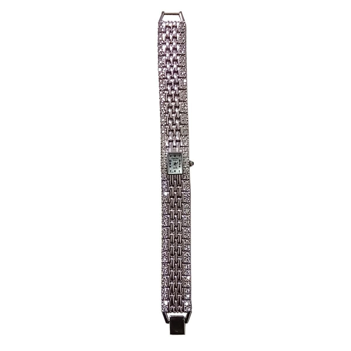 Amazing Carlo Zini Milano jewel watch 
One of the greatest bijoux creators of all times
Vintage from late 80's / early 90's
Perfectly working
Japanese quartz movement
Rhodium metal strap
Swarovski crystals
Non allergenic
Wrist measurement 19 cm