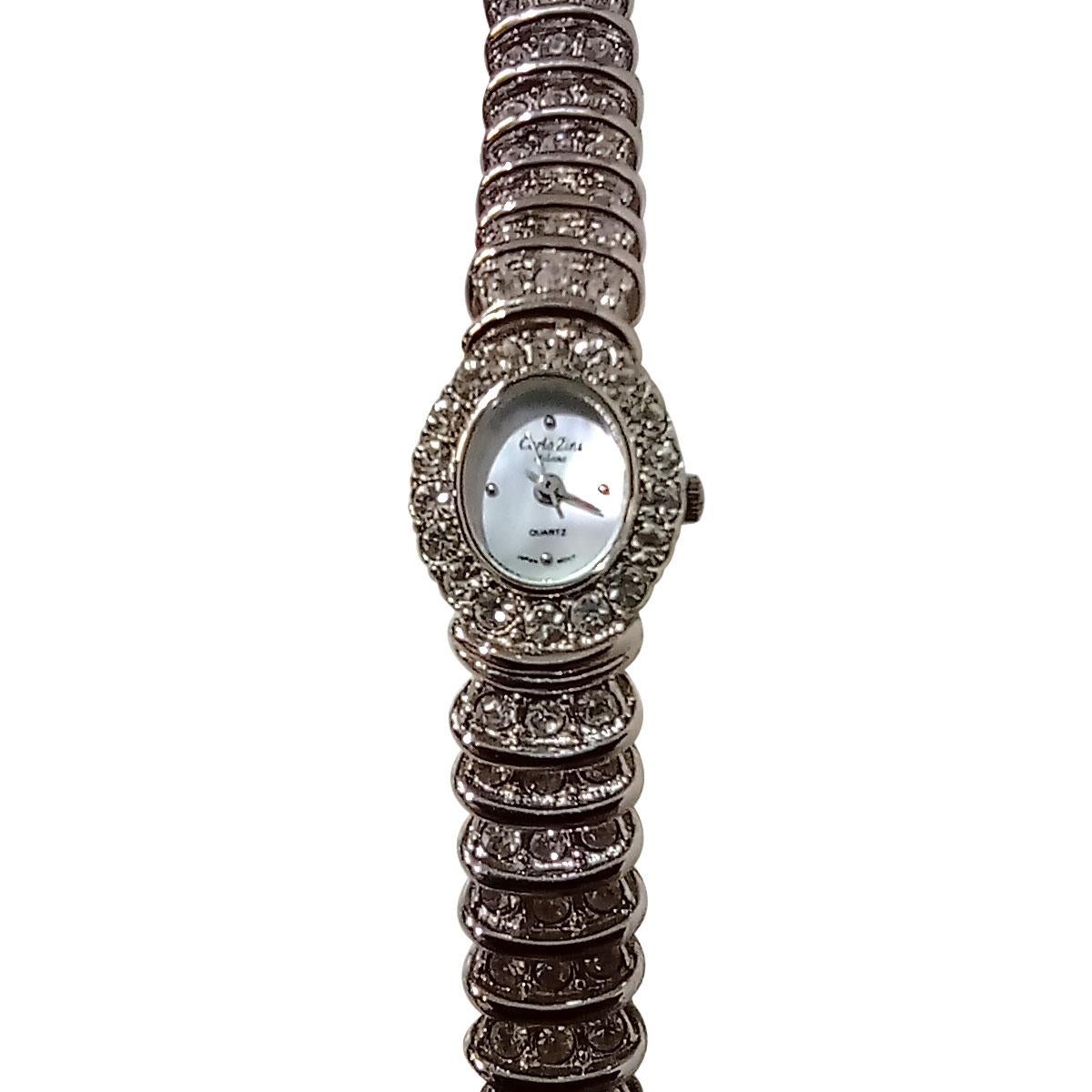 Carlo Zini Rhodium Jewel Watch In New Condition For Sale In Gazzaniga (BG), IT