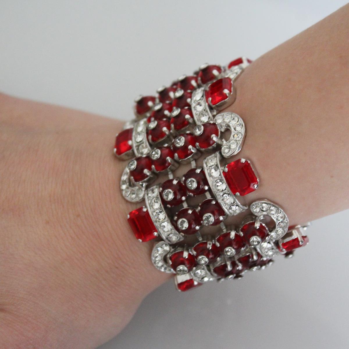 Women's Carlo Zini Ruby Bracelet For Sale