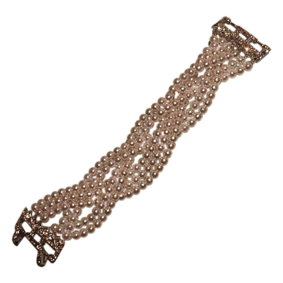 Carlo Zini Twisted Pearls Bracelet
