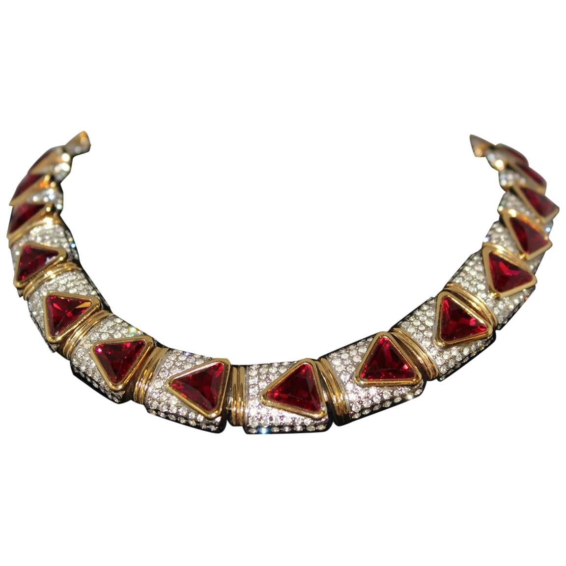Carlo Zini Vintage Ruby Collier For Sale