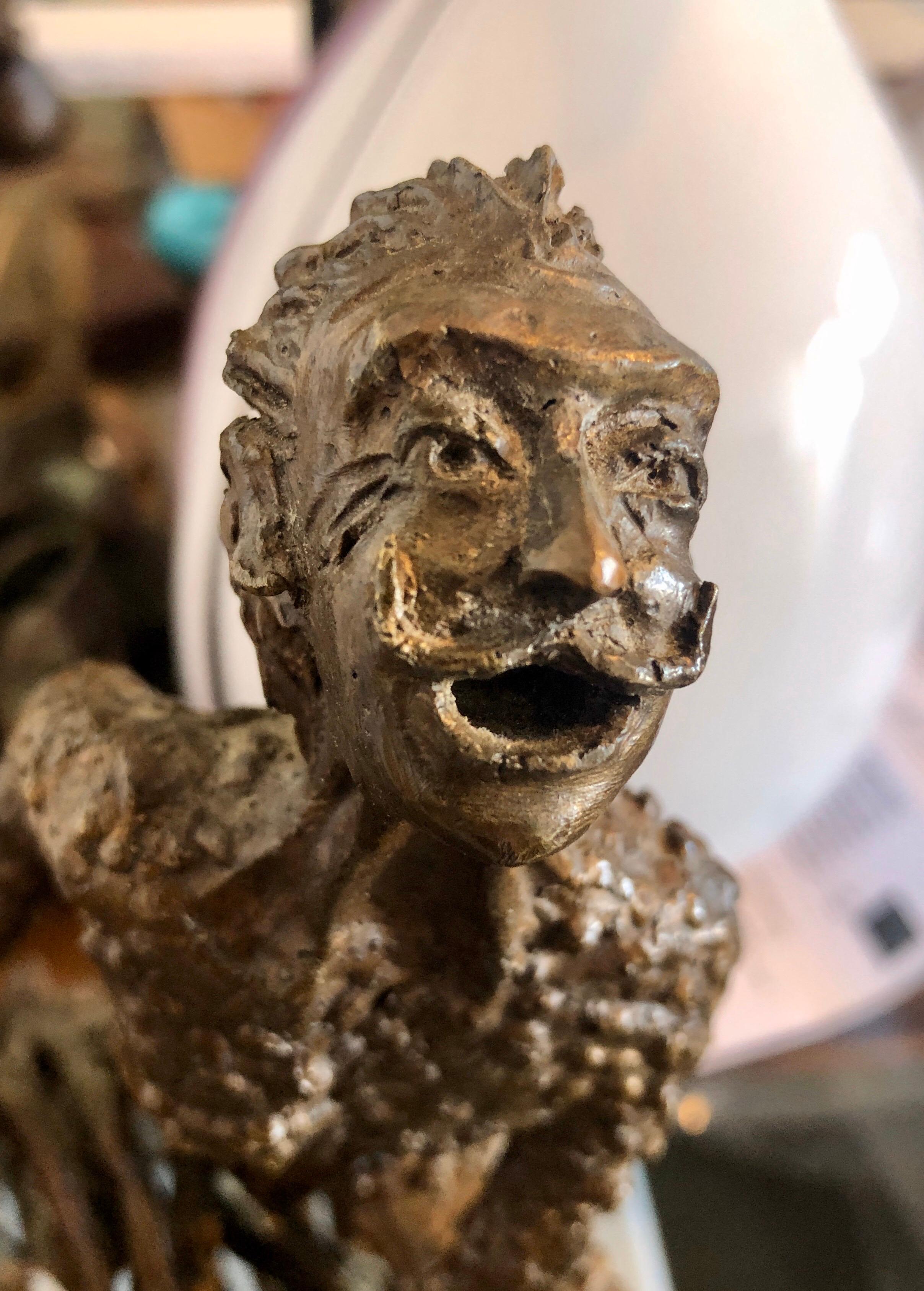 Grande Salvador Dalì Ritratto surrealista in bronzo Scultura Maestro messicano Aguilar in vendita 4