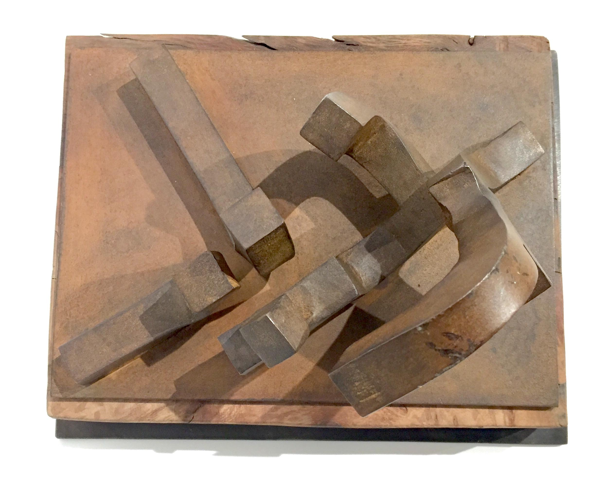 Macareo, Forged Steel and Oak Sculpture, Spanish, 2016 2