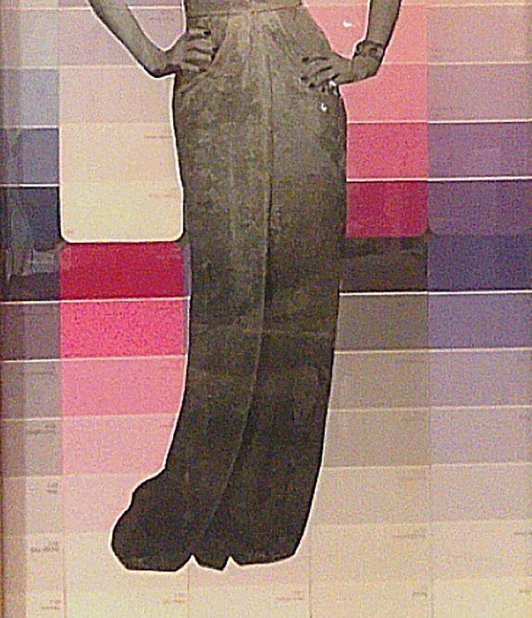Chihuahua Woman-Pink, Abstract figurative dog fashion model.Mixed Media on Glass - Contemporary Mixed Media Art by Carlos Alejandro