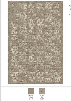Carlos Amorales & Studio Roda Nepal Wool/Silk Ltd Ed Hand-Knotted Rug Size 6×4