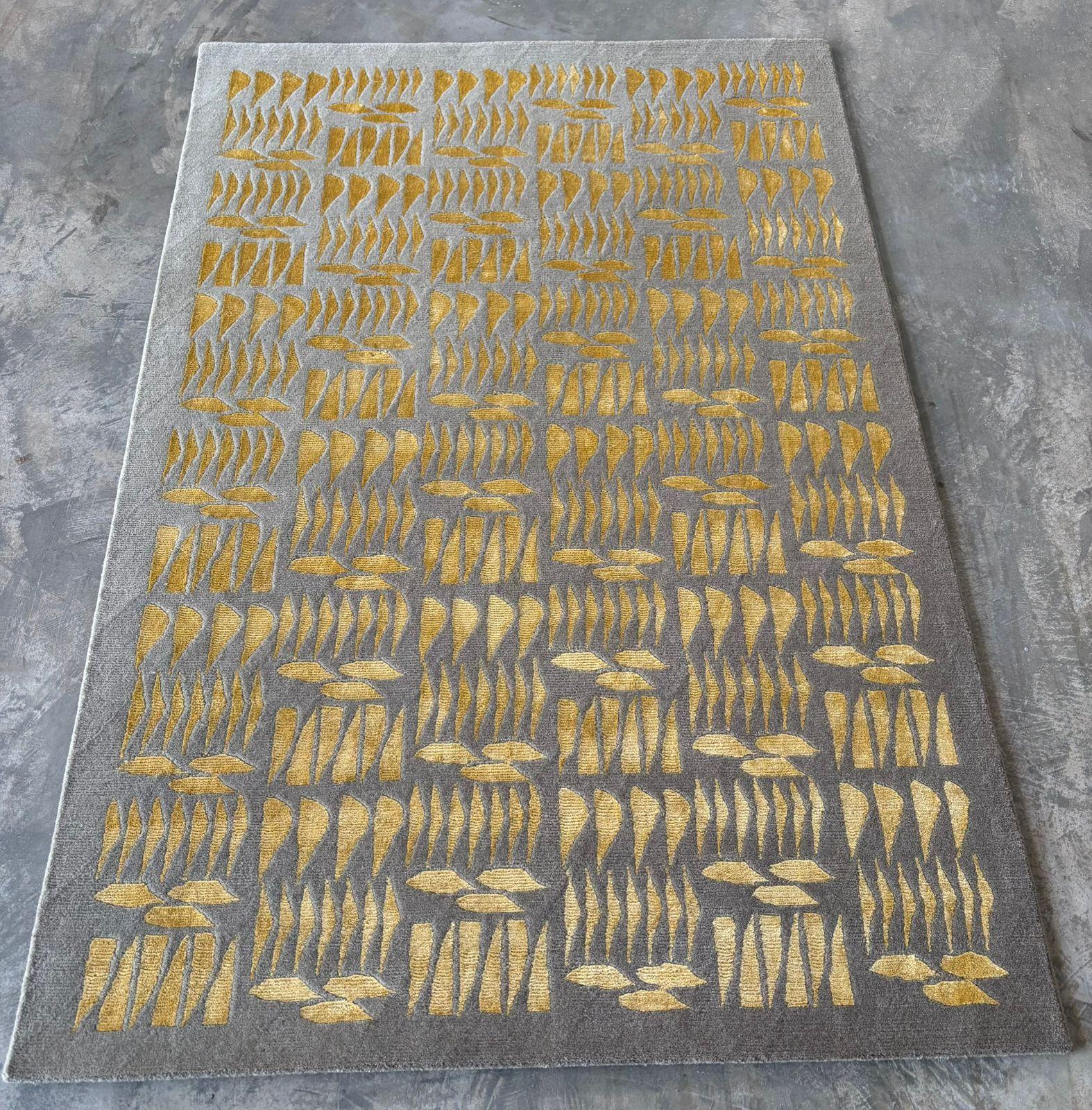 Lana Carlos Amorales - Tappeto in lana e seta annodato a mano dall'artista in edizione limitata 13.5'x9' in vendita