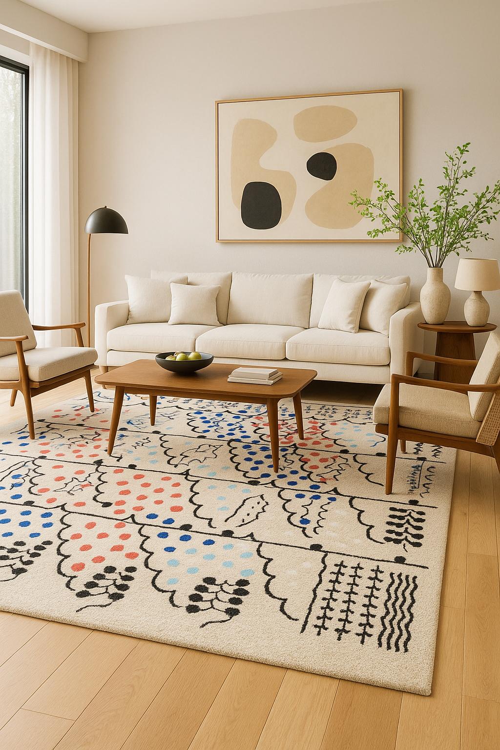 Moderne Carlos Amorales - Tapis de laine et de soie noué à la main par l'artiste en édition limitée 6' x 4'. en vente