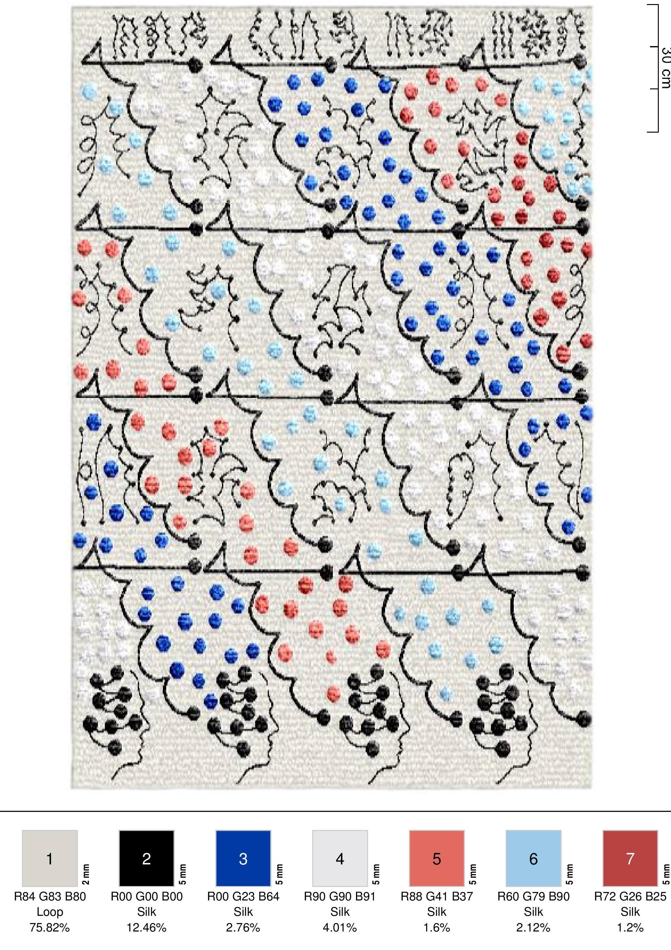 Népalais Carlos Amorales - Tapis de laine et de soie noué à la main par l'artiste en édition limitée 6' x 4'. en vente